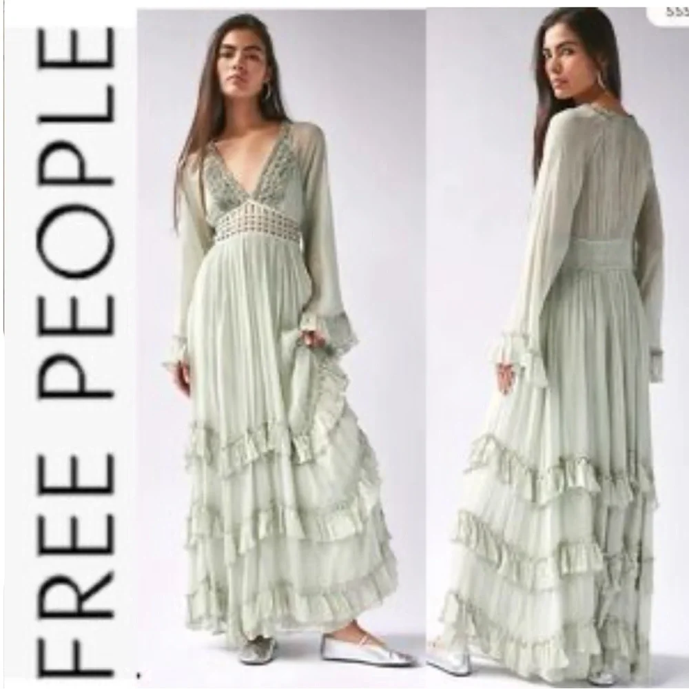 Free People Seraphina Maxi Dress Womens Medium - Picture 13 of 13